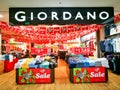 Giordano fashion clothing and accessories retail store at Market city shopping centre.